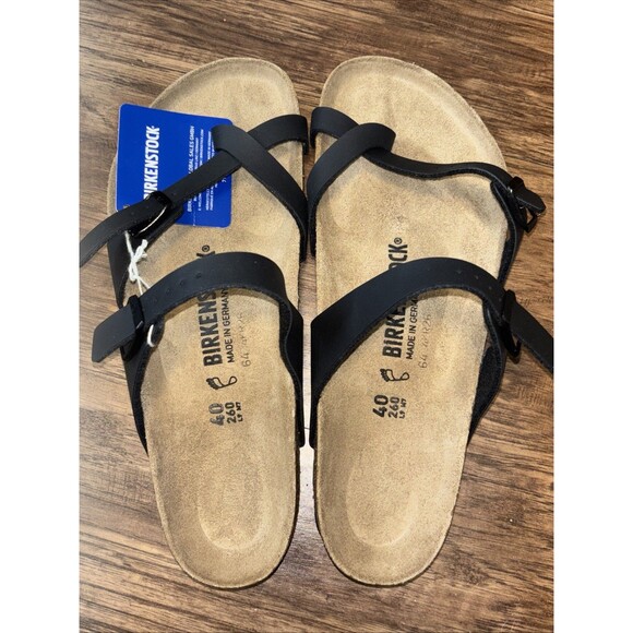 Birkenstock Mayari Birko-Flor Toe Loop Leather Sandals Women's 9/9.5 Eur Sz 40 - Picture 3 of 12